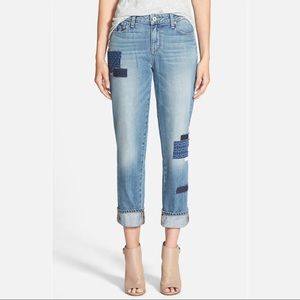 Anthro PAIGE Porter Bethany Patch Boyfriend Jeans